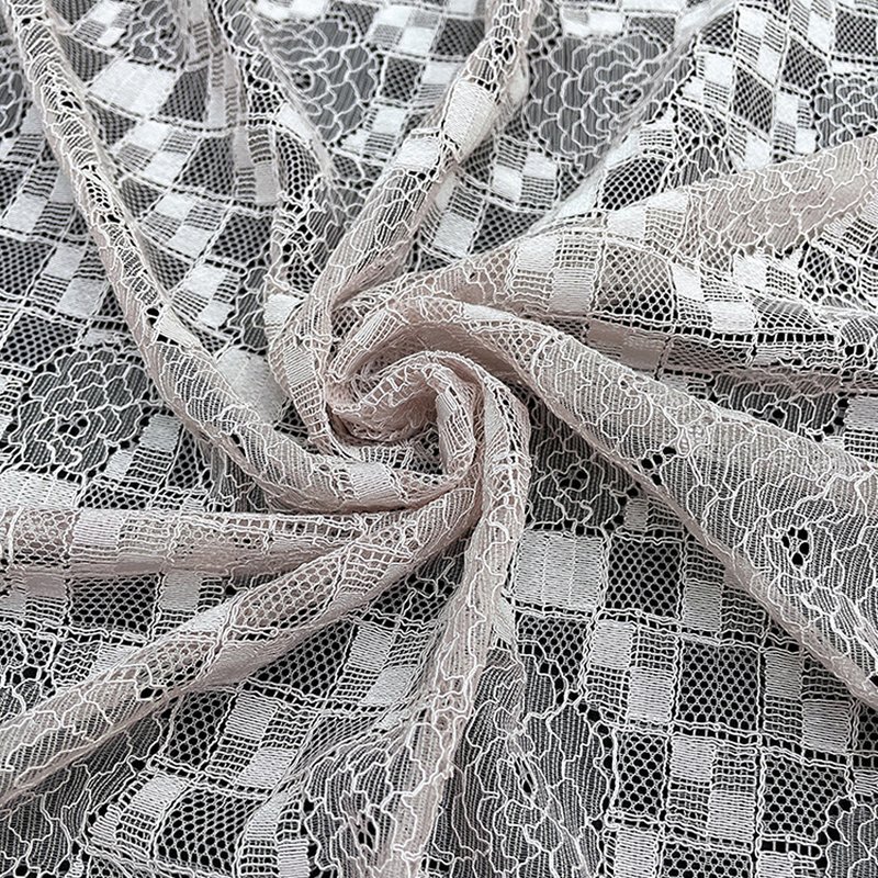 Lace Fabric Dress Geometric Nylon for Women's Wear Wholesale Supplier 10